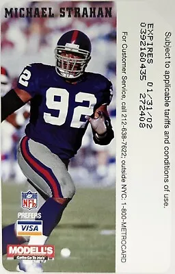 Modells Michael Strahan MetroCard-Expired Mint Condition • $2