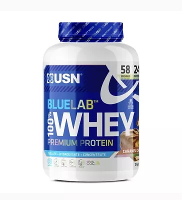 £49.99 • Buy USN Blue Lab Whey Powder Caramel Chocolate Flavour 2kg New