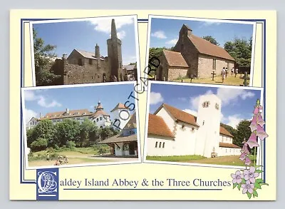 Postcard Wales Caldey Island Abbey & The Three Churches  (G5) • £6.99