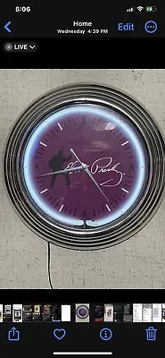 Elvis Presley Wall Clock Neon White Purple Face Rare • $95