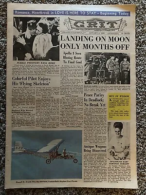 Vintage - Grit Weekly Pa. Newspaper - Apollo 8 / Pete Maravich Articles - 1969 • $7.99