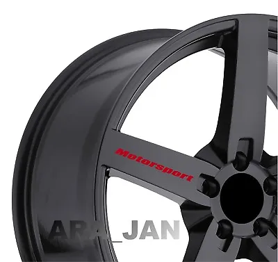 MOTORSPORT Wheels Vinyl Decal Sticker Sport Racing Car Rims Emblem Logo 4 Pcs • $15.26