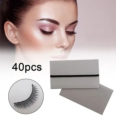 £3.79 • Buy 40X Self-Adhesive Eyelash Glue Strip Glue-Free False Eyelashes Reusable Black