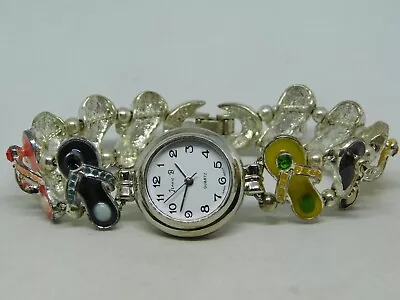 Jennie B Charm Bracelet Quartz Analog Ladies Watch Sz. 6 3/4  • £16.17