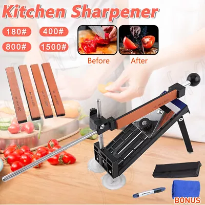 Professional Knife Sharpener Tool Kitchen Sharpening System Fix Angle 4 Stones • $21.55