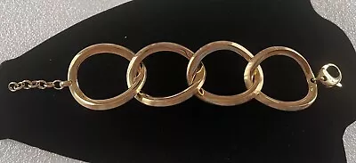 £30 • Buy DKNY Gold Tone Chunky Bracelet - 16cms 