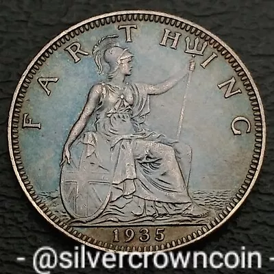 UK Great Britain Farthing 1935. KM#825. 1/4 Quarter Penny Cent Coin. George V.  • $11.71