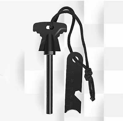 Fire Starter Flint Steel Striker Survival Kit Ferro Rod Camping Outdoor Tool • $6.90