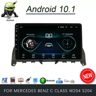 WiFi 9'' Android 10.1 Car GPS FM Radio For Mercedes Benz C Class W204 S204 07-10 • $162.74