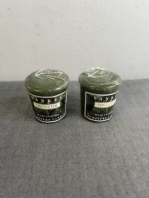 Yankee Candle Mistletoe Samplers Candle 1.75 Oz Brand New Set Of 2 Sealed • £9.49