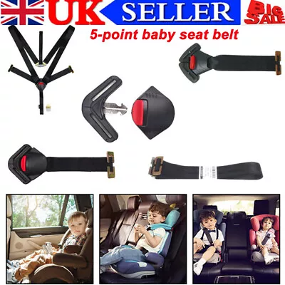 Baby Car Seat Belt 5 Point Safety Harness With Locking Buckle Straps Universal • £9.49