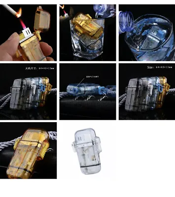 £5.49 • Buy Windproof Turbo Jet Gas Lighter Refillable Cigarette Flame Lighters