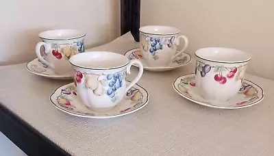 Set Of 4 Cups And Saucers Villeroy & Boch  Melina  Pattern • $29.99