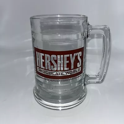VTG Hershey's Chocolate World Beer Glass Stein Mug LOGO Free Shipping • $14.99