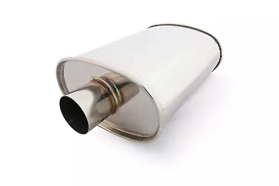 Yonaka T304 Polished Stainless Steel 2.5  High Flow Exhaust Performance Muffler • $89