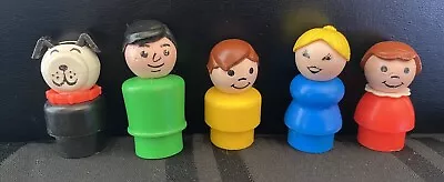 Vintage Fisher Price Play Family House Little People Set • Lot Of 5 Figures NICE • $14.95