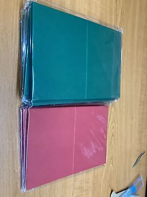 7 X5 - A5-A6 Pre Scored Green & Red Card Blanks X240 - 250gsm - No Envelopes • £15