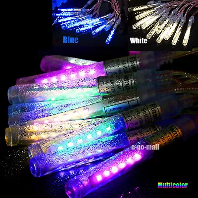 10Tube 120 LED 13ft Meteor Shower Lights Tree Garden Christmas Party Connectable • $11.22