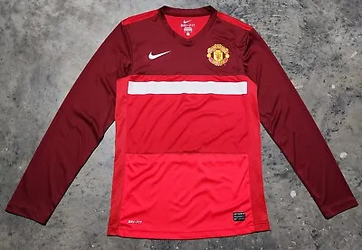 Manchester United 2012 2013 Nike GK Training Jersey Men's Small Long Sleeve Red • $59.95