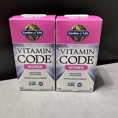 Two Garden Of Life Vitamin Code Woman Whole Food Multivitamin 120 Count Ea = 240 • $35.95