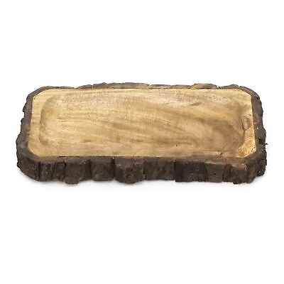 £13.99 • Buy 31cm Wooden Tray Tree Bark Wood Display Tray | Trinket Tray Jewellery Dish