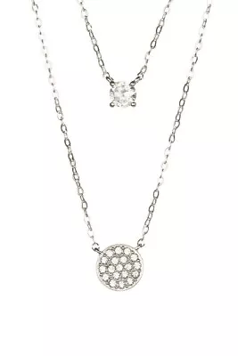 $45.60 • Buy NADRI Double Layer Cubic Zirconia Pendant Necklace 1130
