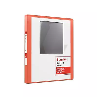 Staples Standard 1/2  3-Ring View Binder Orange (26430-CC) 82617 • $8.19
