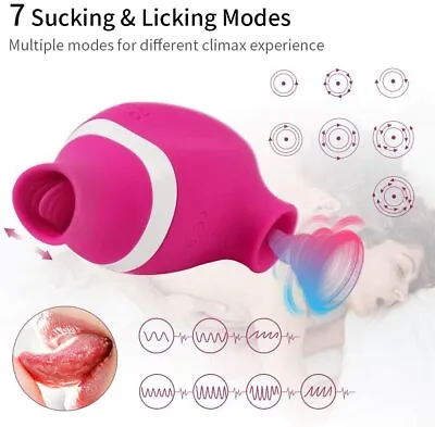 $20.95 • Buy Clitoris Sucking Vibrator Oral Tongue Clit G-Spot Stimulator Dildo Sex Toy Women