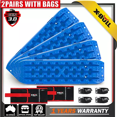 X-BULL Recovery Tracks 10T Sand Mud Snow 4x4 4WD Accessories 2Pairs Blue Gen3.0 • $175.90