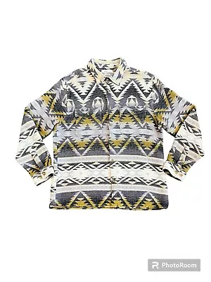 Urban Outfitter UO Aztec Cotton Jacquard Shirt Button Up Men’s Large • $32.99