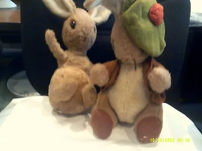 Vtg. Eden Plush Bunnies With Tush Tags-AS IS/AS FOUND-qty (2) • $2.95