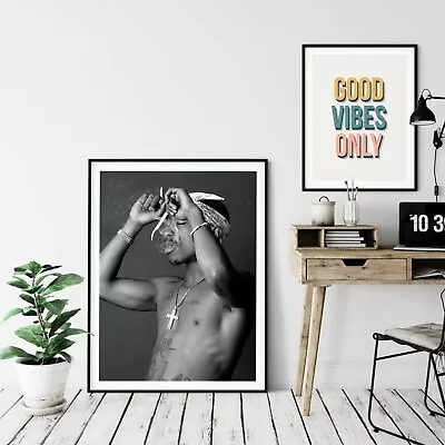 Tupac B&W Art Poster Print. Perfect Home Decor A3 A2 A1 Sizes • $76.05