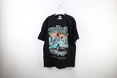 Vintage Streetwear Mens XL Spell Out Tribal Low Rider Car Short Sleeve T-Shirt • $31.45