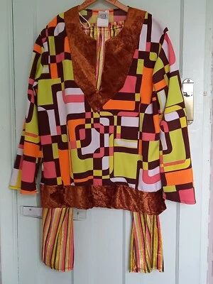 £7.50 • Buy Adult Hippy Style Fancy Dress Costume Unisex, Great For 60s Or 70s Themed Party