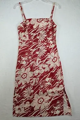 Express Stretch Women's Size 7/8 Hawaiian Print Red Floral Sun Dress • $12.99