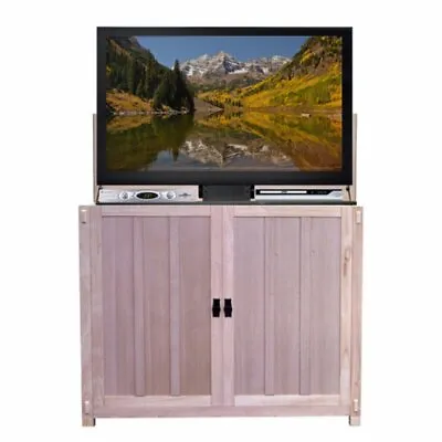 Elevate 72106 Unfinished Mission Style TV Lift Cabinet For 50  Flat Screen TVs • $2199