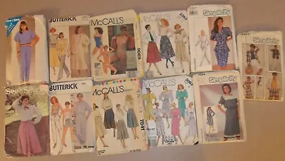11 MISSES' Vintage Sewing Patterns: McCall's Butterick Simplicity See & Sew • $15