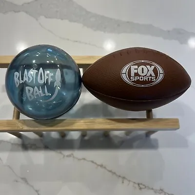 Fox Sports Mini Foam Football + Blast Off Ball With Helium 2 Ball Lot • $4.99