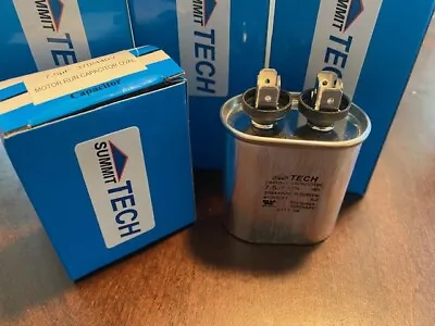  7.5uF  + 5 Motor Run Capacitor Oval 370/440V 50/60hz (NEW) • $10.24