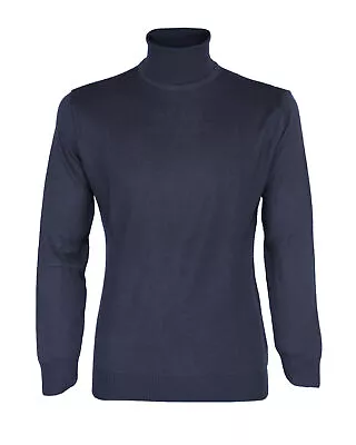 NWT EXTE' Turtleneck SWEATER Dolcevita Navy Blue Wool Luxury Italy XL • $19.75