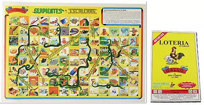 Loteria 10 Mexican Bingo Game Authentic Don Clemente & Serpientes Y Escaleras • $14.95