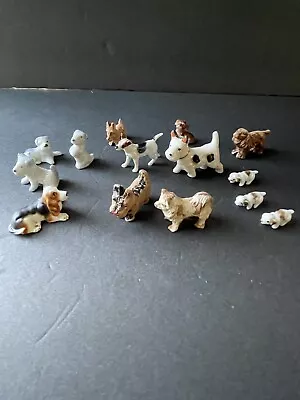 Vintage Miniature Dog Figurines Porcelain Ceramic Various Sizes Collectible • $35