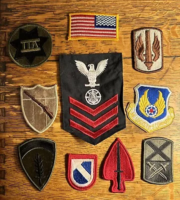 Vintage Lot Of 10 Assorted United States Military Patches. A5 • $22.50