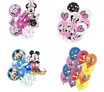 Mickey Minnie Mouse Balloons Foil Latex Set Kids Theme Birthday Party Decoration • $4.96