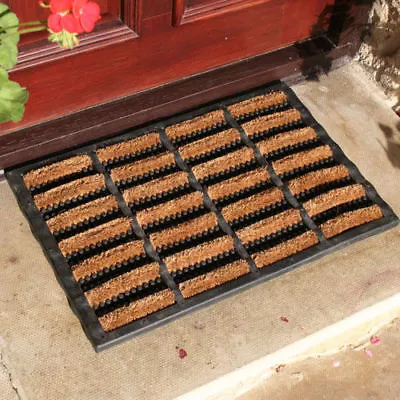 Heavy Duty Tuff Scrape Coir Door Mat Rug Entrance Dirt Stopper Door Mats Nimbus • £16.89