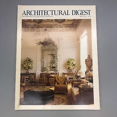 Architectural Digest March 1991 Vintage Magazine Interiors Design Advertisements • $13.04