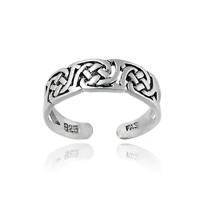 .925 Sterling Silver Irish Celtic Knot Toe Ring  • $12.99