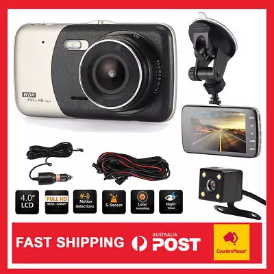 HD 1080P Car Dash Camera Recorder LCD Dual Lens DVR Front And Rear Reverse Cam • $55.99