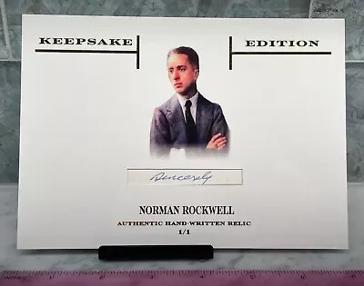 2023 Keepsake Authentic Hand Written Relic 1/1 NORMAN ROCKWELL Sincerely Signed • $399.99
