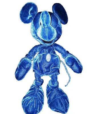 Cobalt Blue Velour Mickey Mouse Plush Stuffed Animal Good Condition NOTES Clean • $9